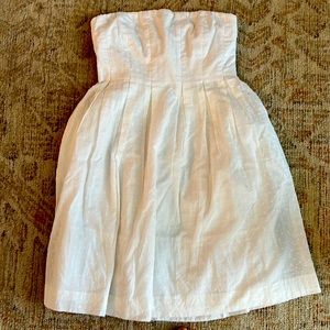 J Crew white strapless dress size 4 NWT